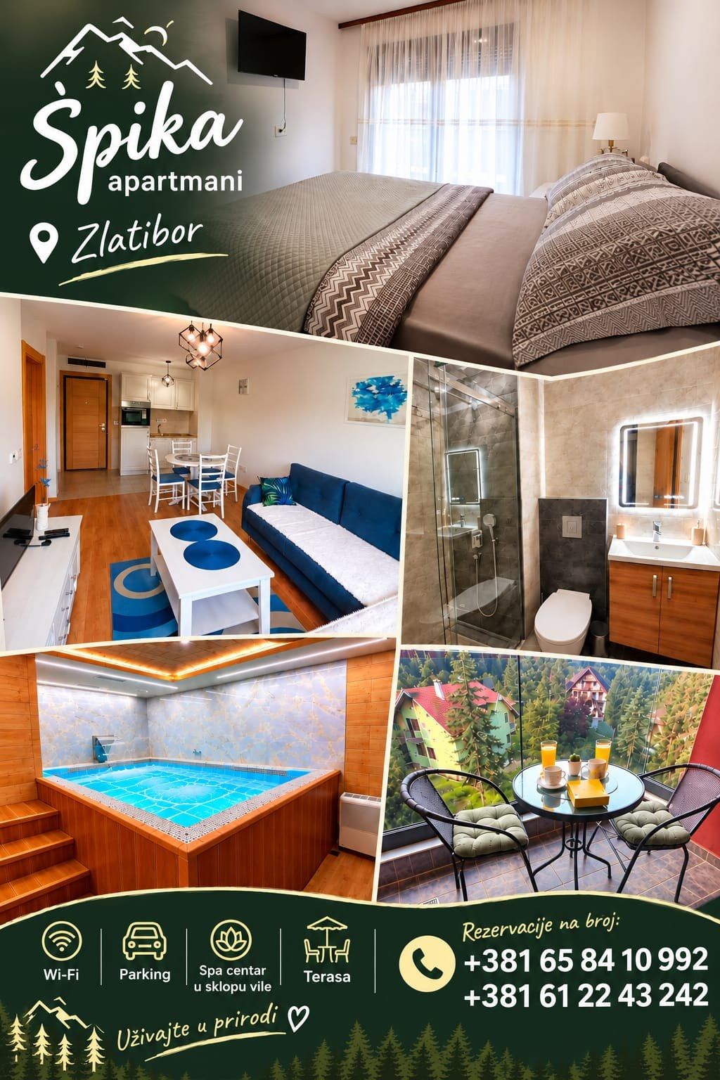 Špika Apartmani Zlatibor - Stan na dan Zlatibor — dnevna soba, apartman na dan u Zlatibor (fotografija 1 od 12)