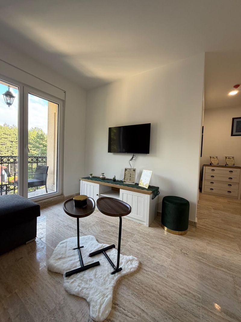 Apartman Pine View 27 Zlatibor – Stan na dan sa terasom i pogledom na borovu šumu — kuhinja, apartman na dan u Zlatibor (fotografija 3 od 10)