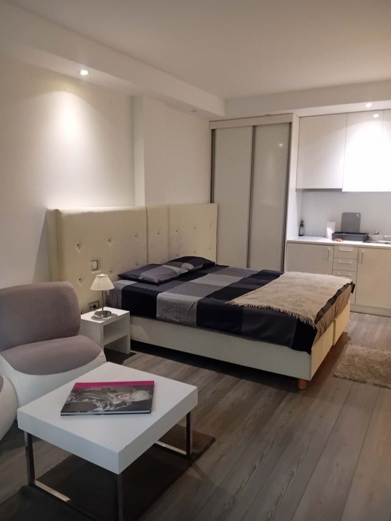 Senjak studio pored Beogradskog sajma — terasa, apartman na dan u Beograd (fotografija 6 od 10)